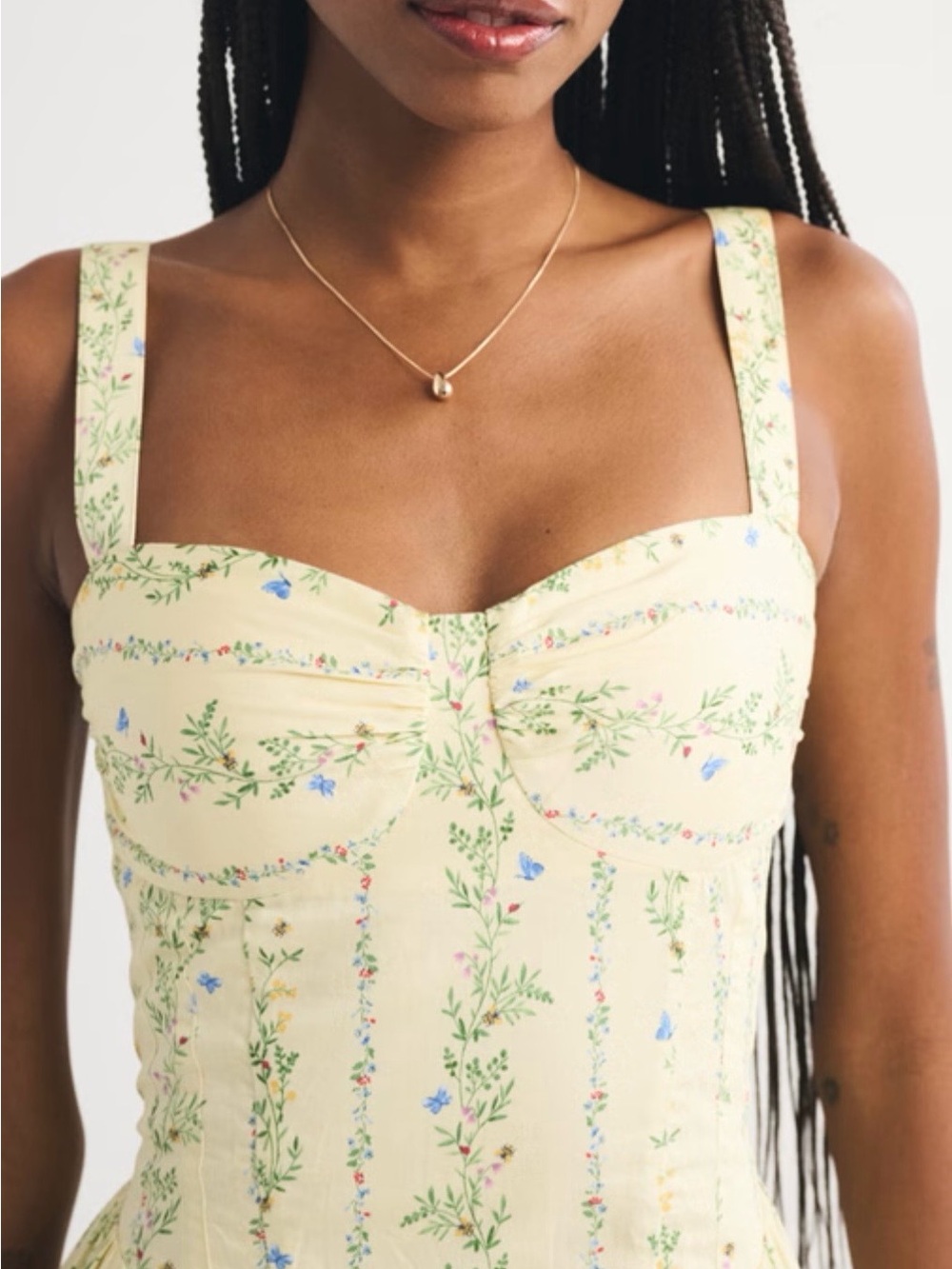 NWOT Abercrombie Bra-Free Dipped-Waist Maxi Dress